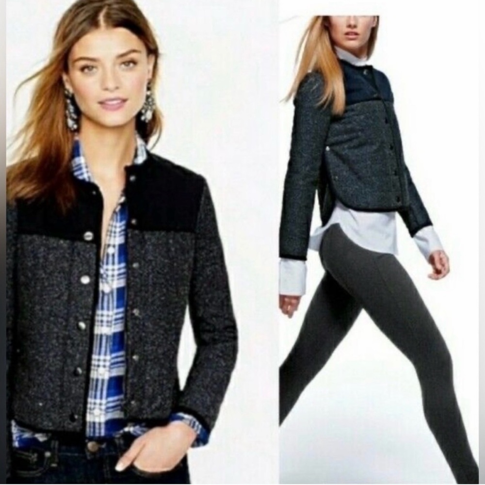 J. Crew Black and Gray Women's Blazer